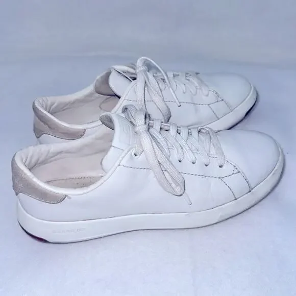 Women’s Cole Haan GrandPro Tennis Sneakers Optic White Leather size 6 - Picture 2 of 11